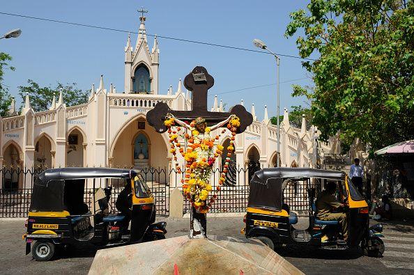 A photo of the Mount Mary church in Mumbai's Bandra area from 12 March 2012. (Photo by Frédéric Soltan/Corbis via Getty Images)