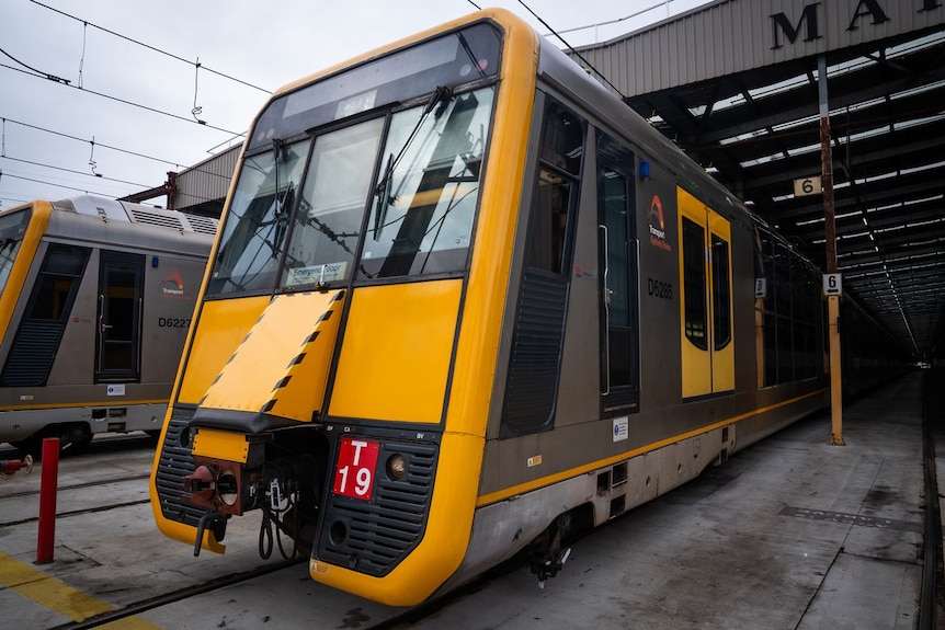 The back of a train that has been modified to remove the flat surface between the platform and carriage.