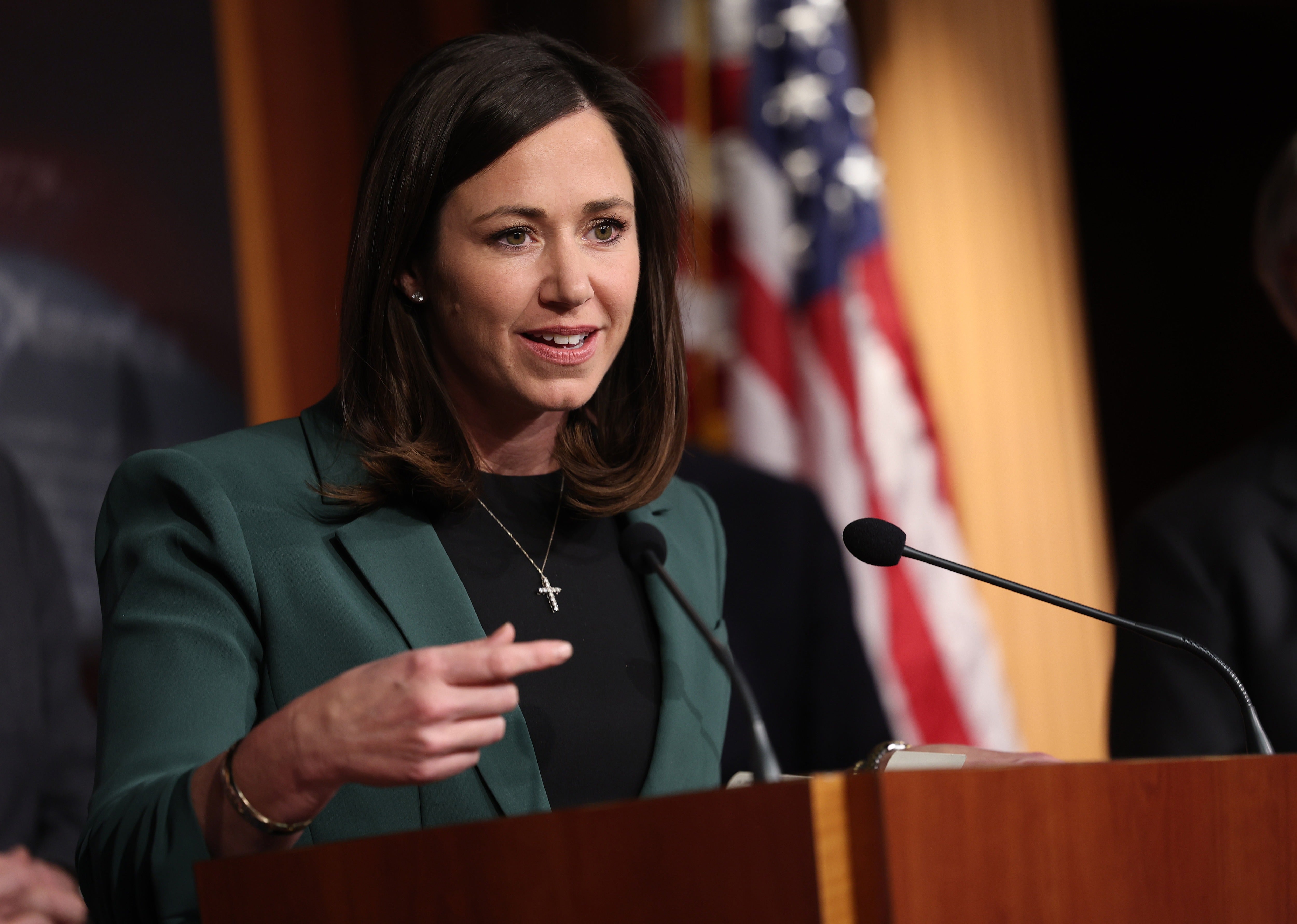 A video clip of Alabama Republican Senator Katie Britt looking visibly stunned circulated on social media during a Senate Judiciary Committee hearing as her colleague, Missouri Republican Senator Eric Schmitt, made an error in his questioning of former special counsel Jack Smith