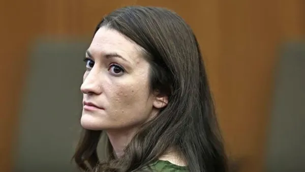 Patrick Clancy's wife, Lindsay Clancy, watches jury members at her murder trial at Plymouth Superior Court in Plymouth, Mass., Monday, Aug. 31, 2026.