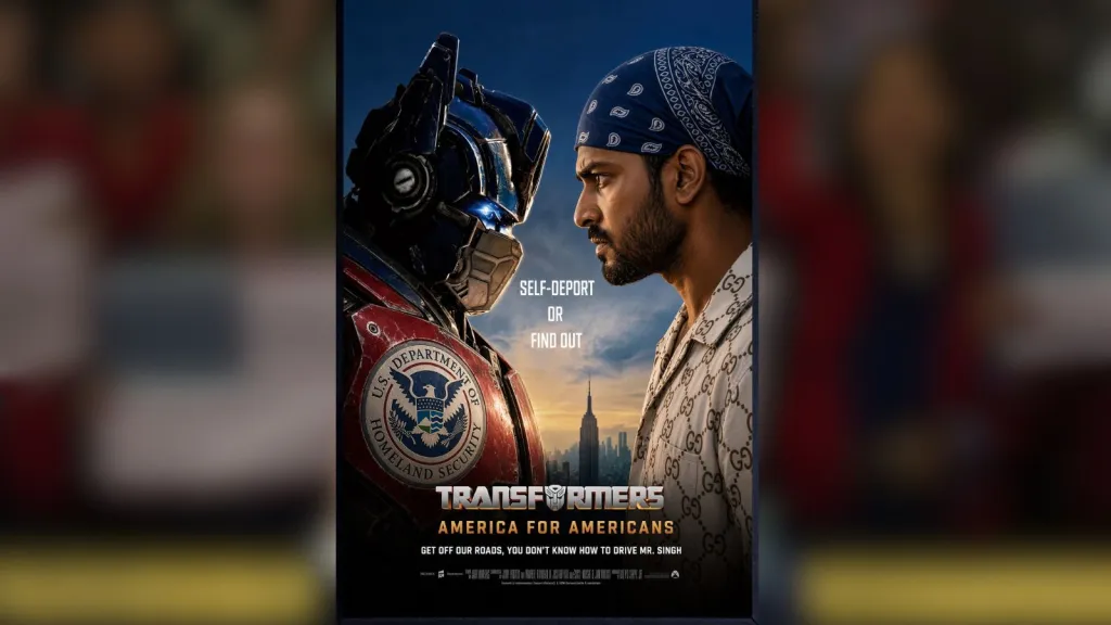 The anti-immigration poster by the US DHS.