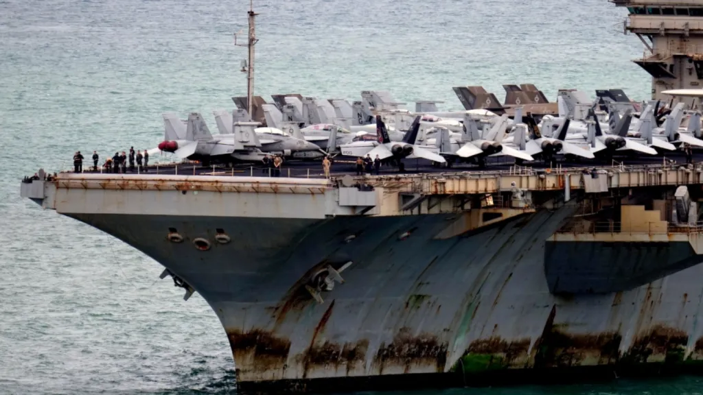 The US Navy aircraft carrier USS Abraham Lincoln