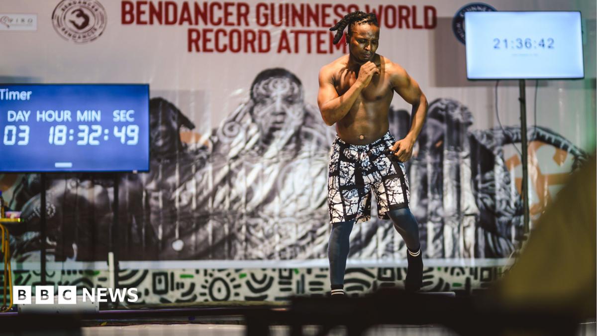 Nigeria's Ben Dancer attempts to break world record for non-stop dancing