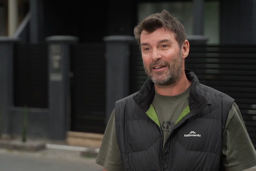 Steve Whittington outside his home in South Yarra