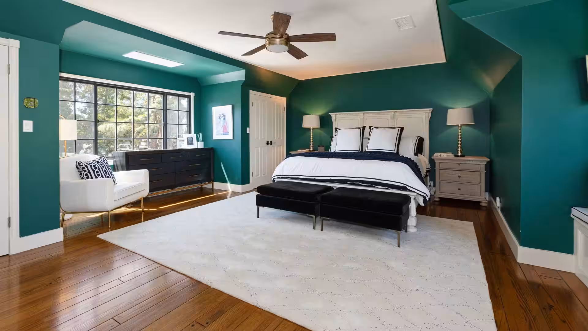 ​The Glendale home retains several features reflecting its 1940s origins, including wood-paneled interiors and three fireplaces.