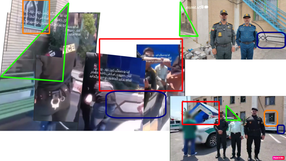 Using different frames from the video posted on September 17, 2026, we created a reconstruction of the police station. A comparison of architectural features visible in the footage with other videos o