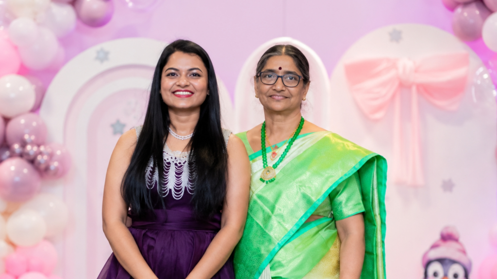 Rama Devi, 67, (right) and her daughter-in-law Neha Bommali, 33. (gofundme.com/image enhanced using AI)