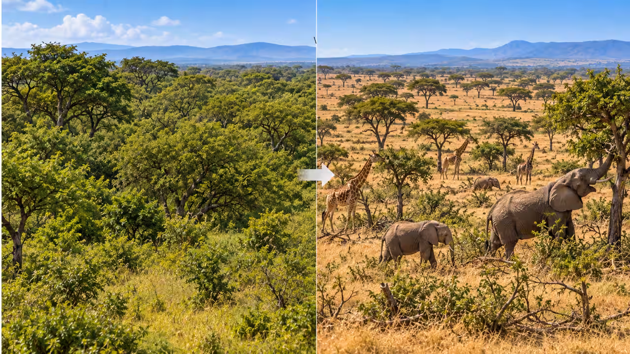 What happened when the herbivores returned