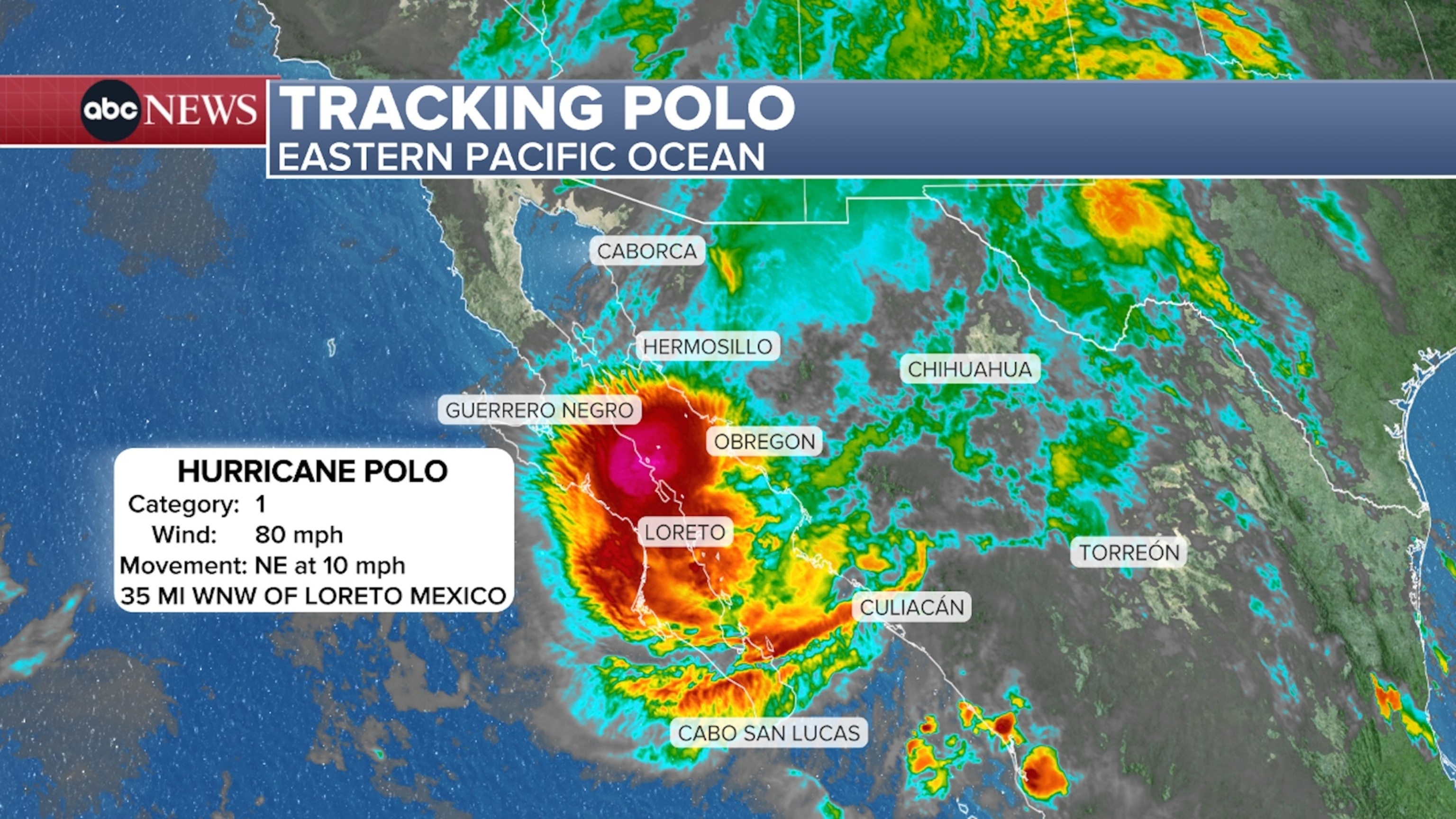 Tracking Hurricane Polo.ABC News