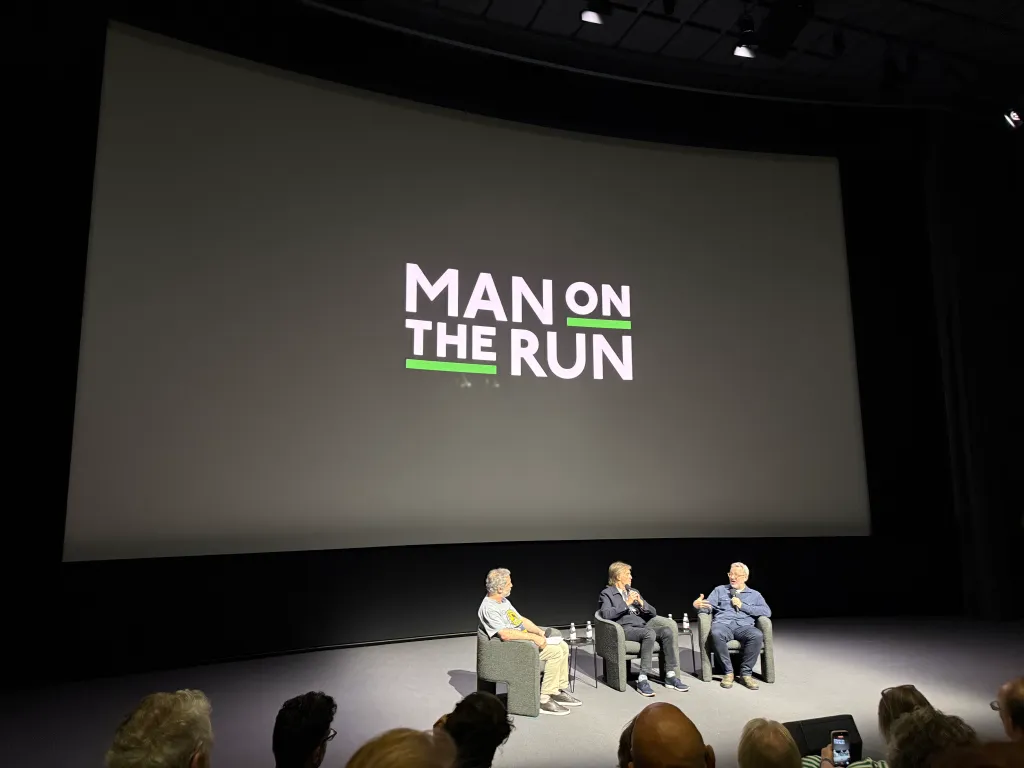 Judd Apatow, Paul McCartney and Morgan Neville at ‘Man on the Run’ Q&A at Academy Museum Chris Willman/Variety
