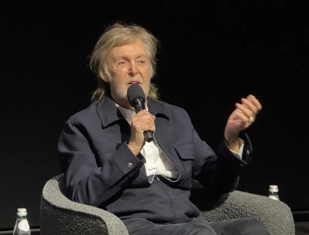 Judd Apatow, Paul McCartney and Morgan Neville at ‘Man on the Run’ Q&A at Academy Museum Chris Willman/Variety