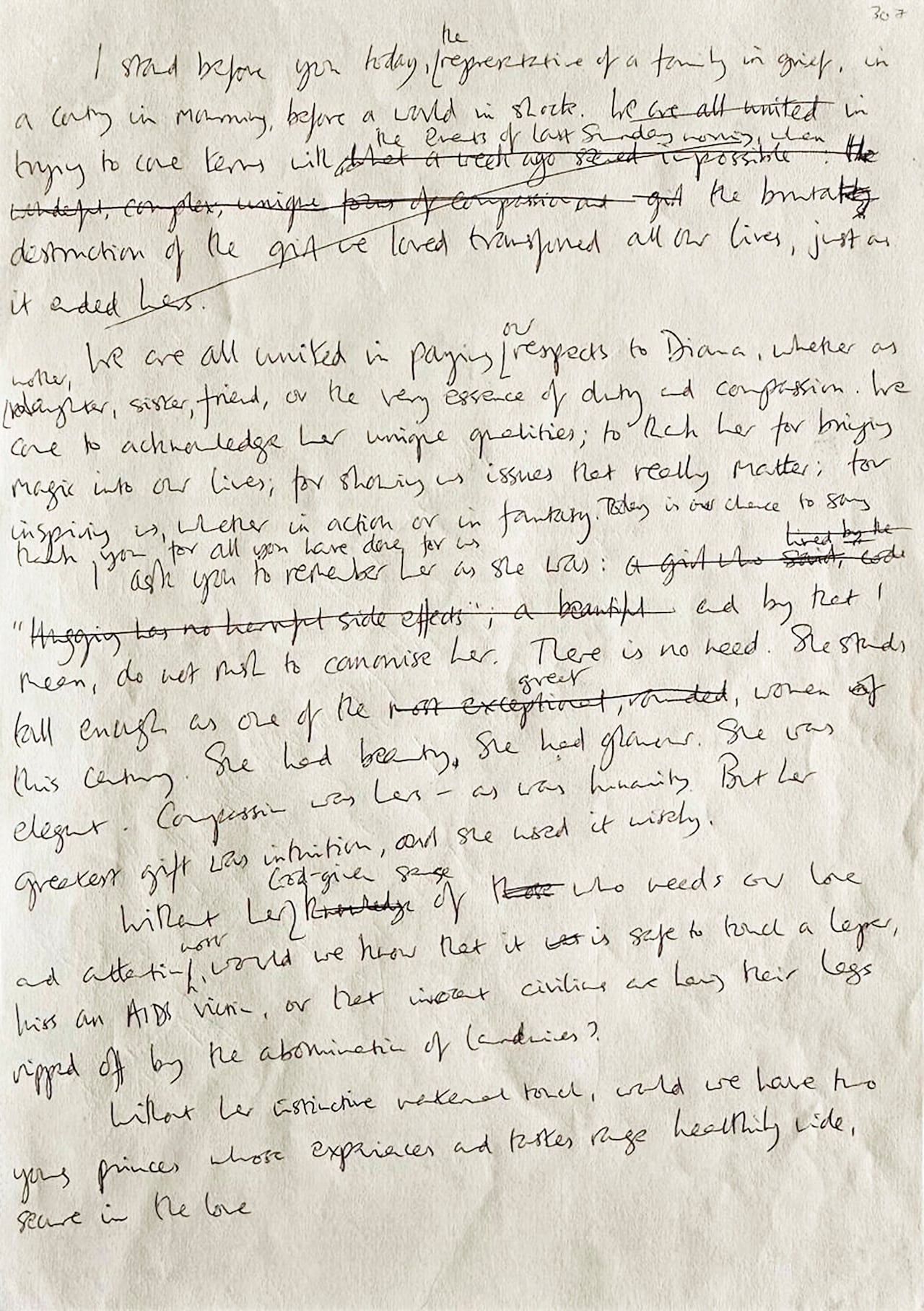 A handwritten note