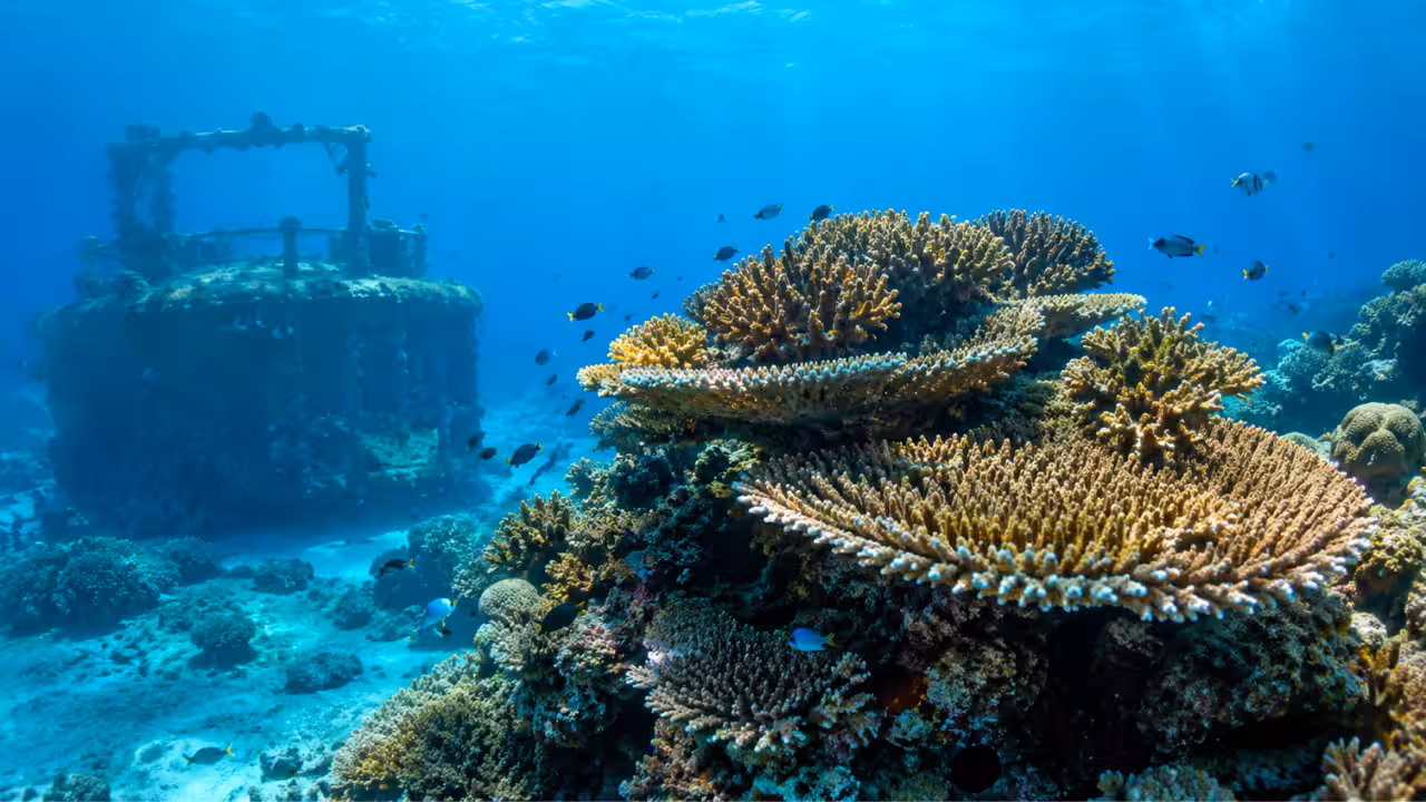 Fish, sharks and large corals were found thriving around Bikini Atoll<br>