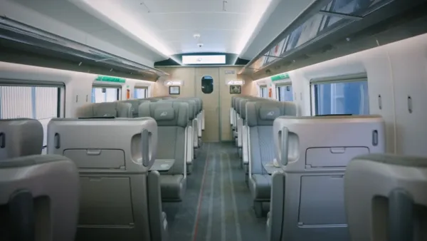Inside Dubai's first Etihad Rail passenger train (Image: Etihad Rail)