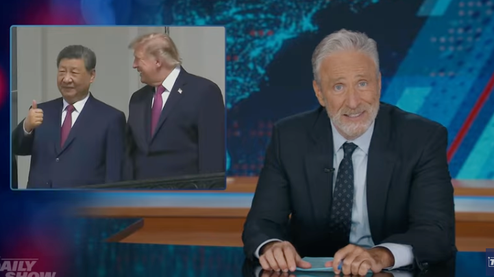 Jon Stewart Takes Aim at Trump and Chinese President's Relationship