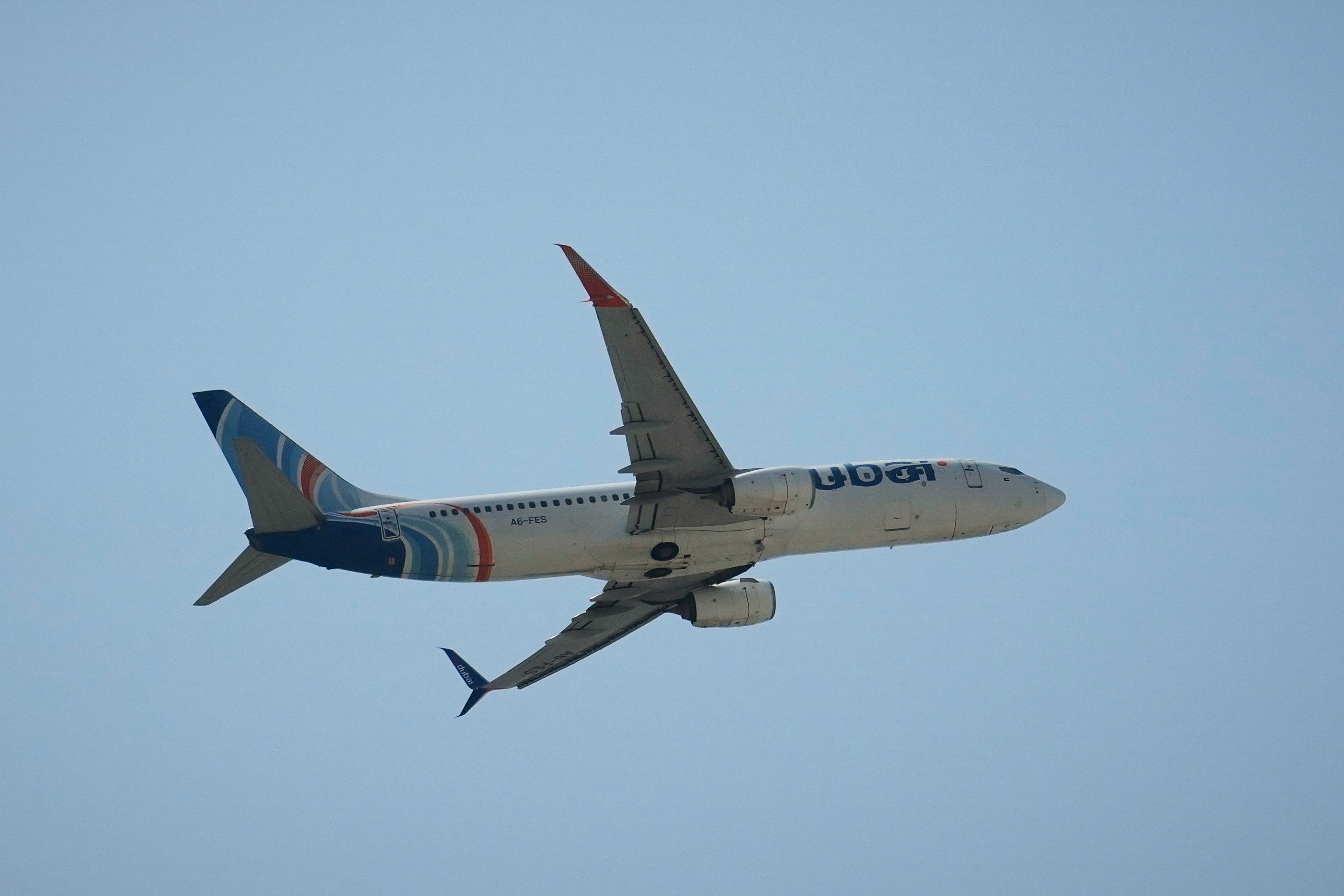 A FlyDubai aircraft takes off from Dubai International Airport in Dubai, United Arab Emirates, Wednesday, Sept. 30, 2026.