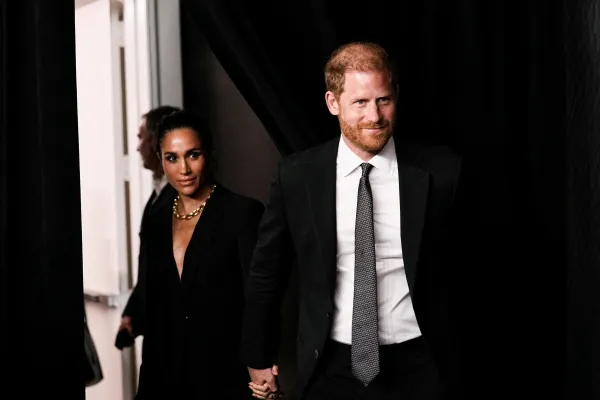 Britain's Prince Harry and Meghan, Duke and Duchess of Sussex attend the "Project Healthy Minds" World Mental Health Day Gala in New York City, US, October 9, 2025. (REUTERS)
