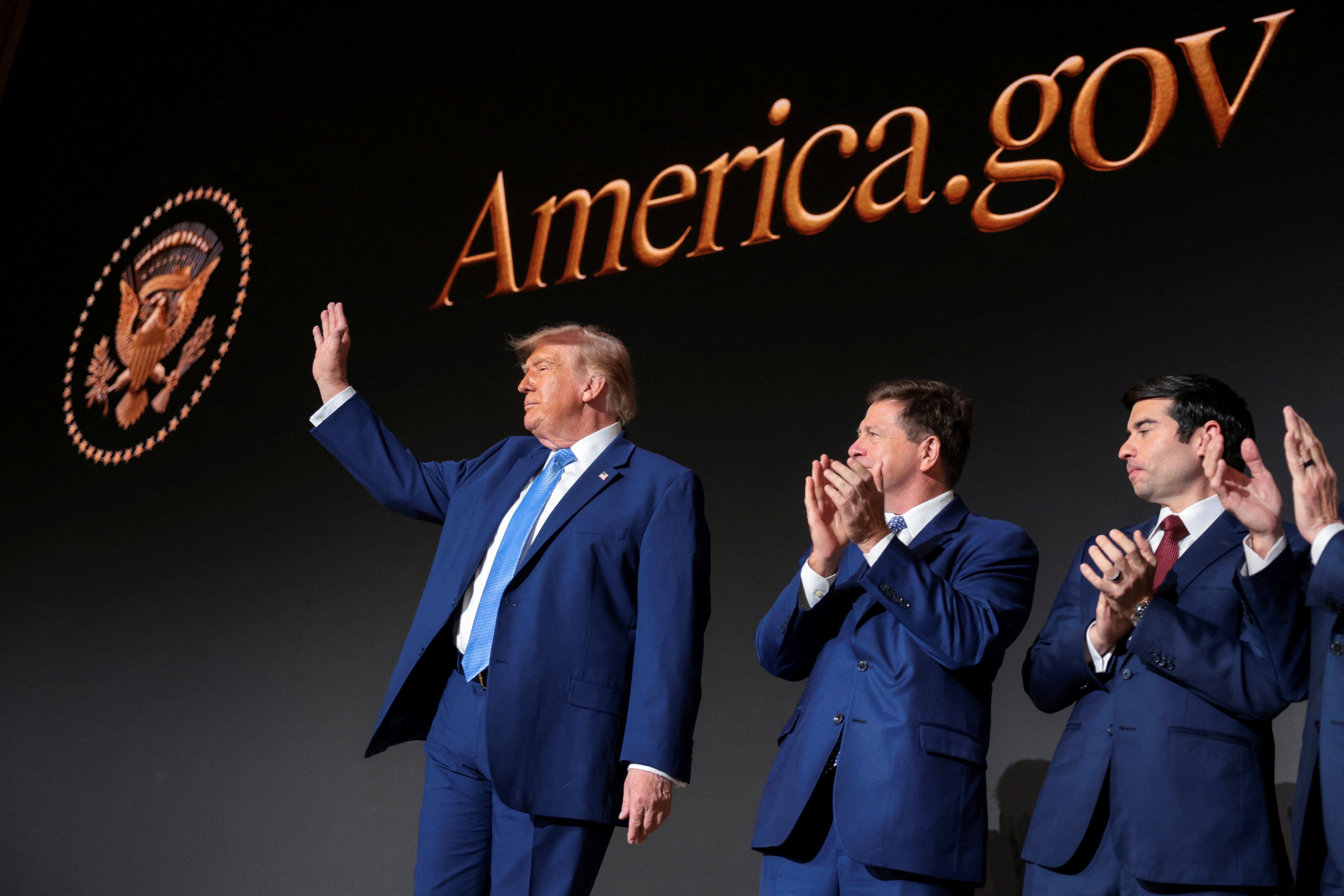 President Donald Trump unveiled America.gov to much fanfare Tuesday, boasting that it ‘exceeds the state of the art’