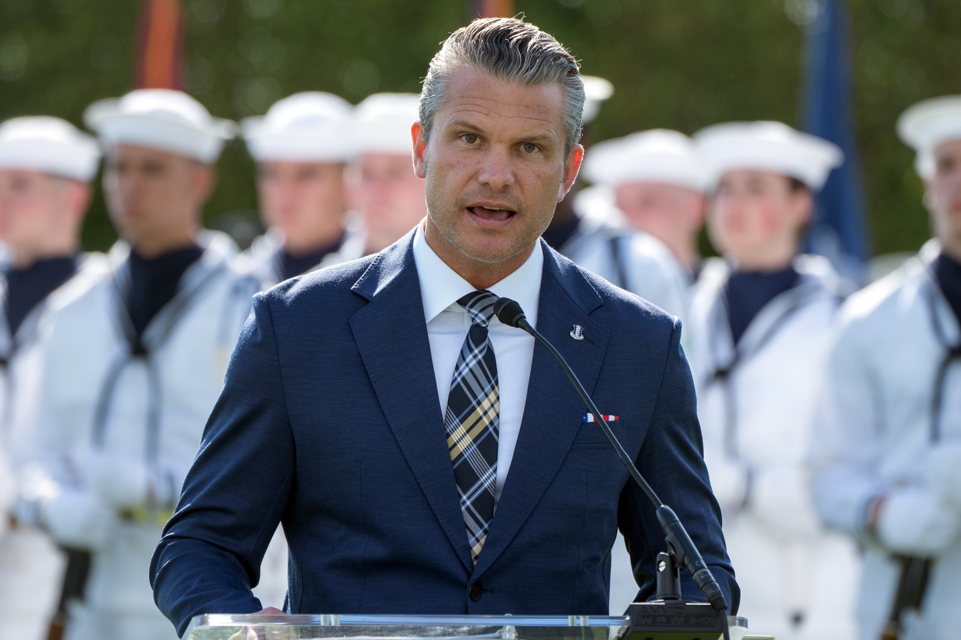 Defense Secretary Pete Hegseth speaks during the POW/MIA National Recognition Day Ceremony at the Pentagon, Sept. 18, 2026, in Washington.Mark Schiefelbein/AP Photo